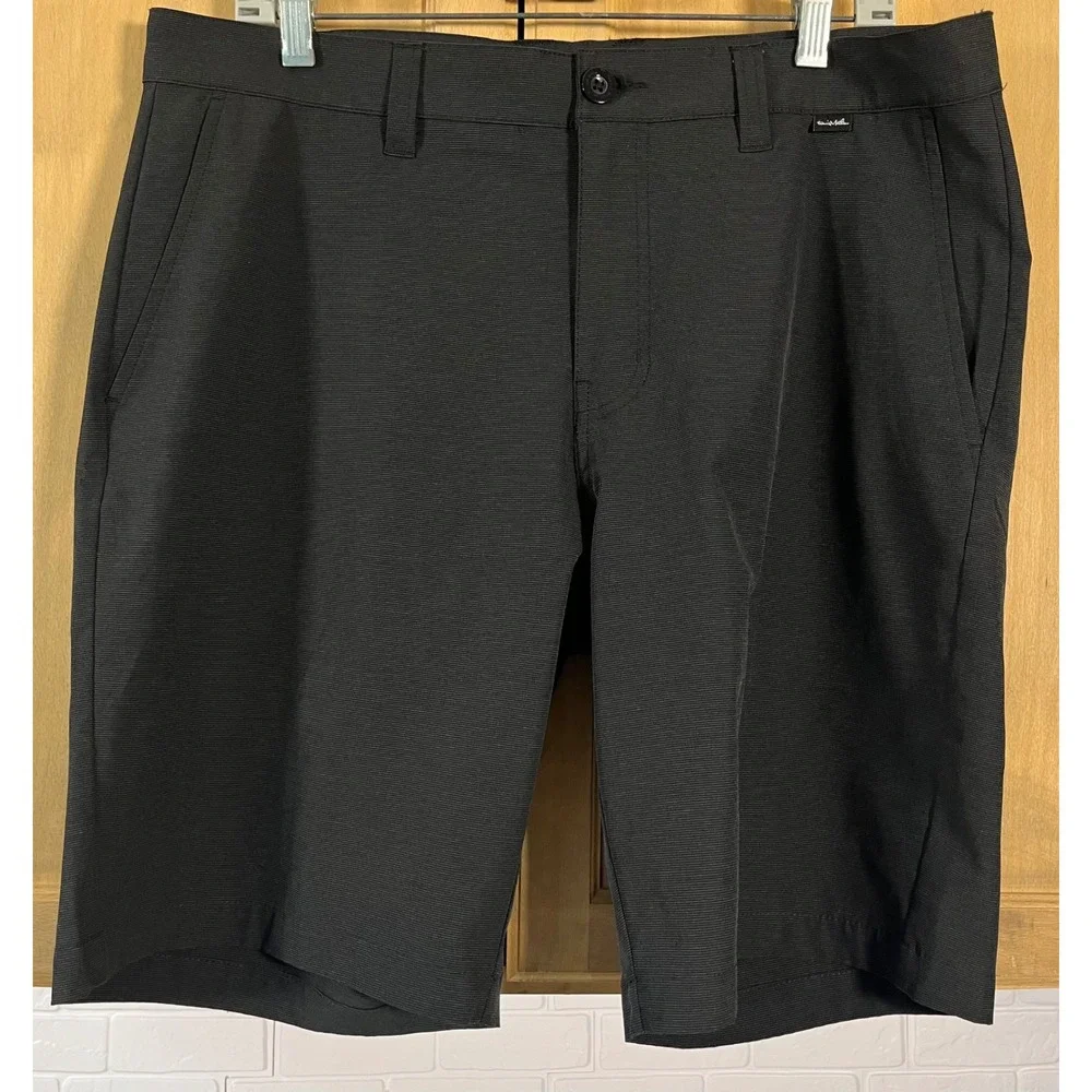 TravisMathew‎ Hybrid Shorts Mens 35 Black Stretch Golf Casual